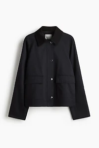 Veste à col en velours côtelé