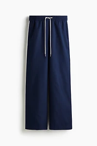 Wide-Leg Drawstring Pants