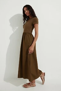 Short-Sleeved Maxi Dress