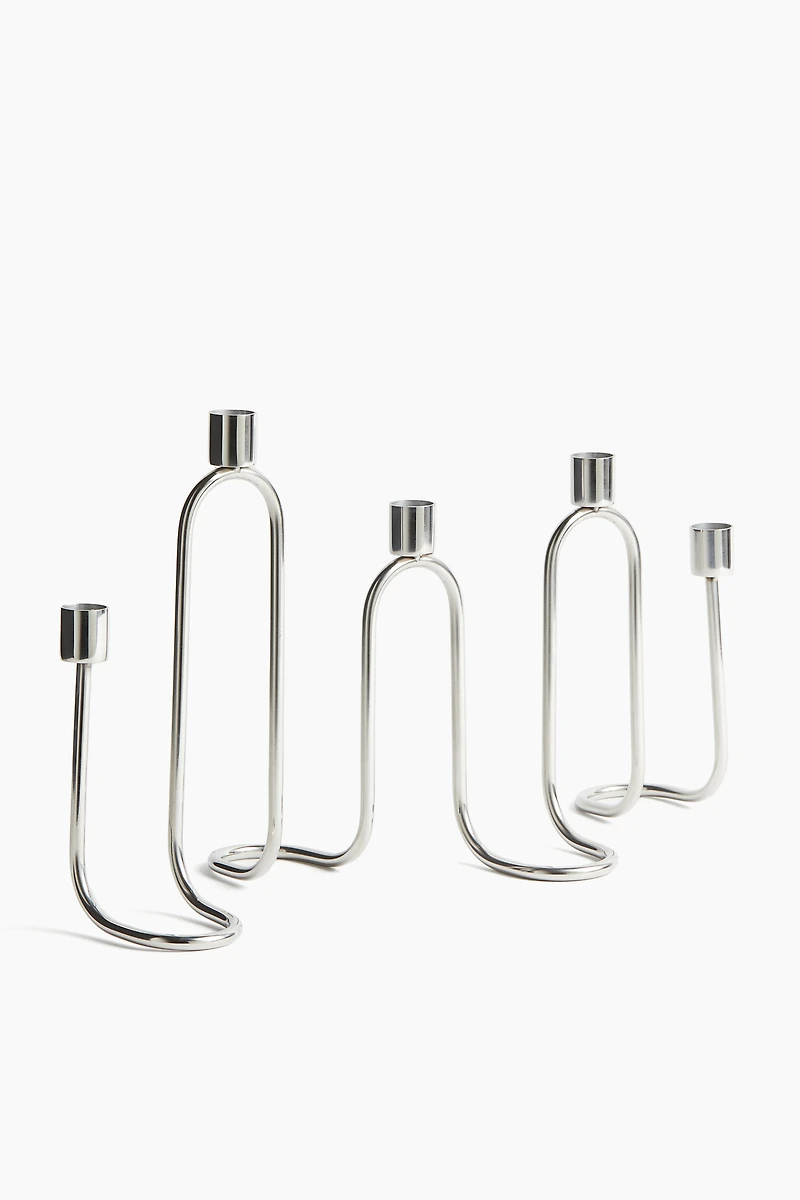 Wavy Metal Candelabra