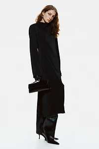 Cowl-Neck Satin Dress