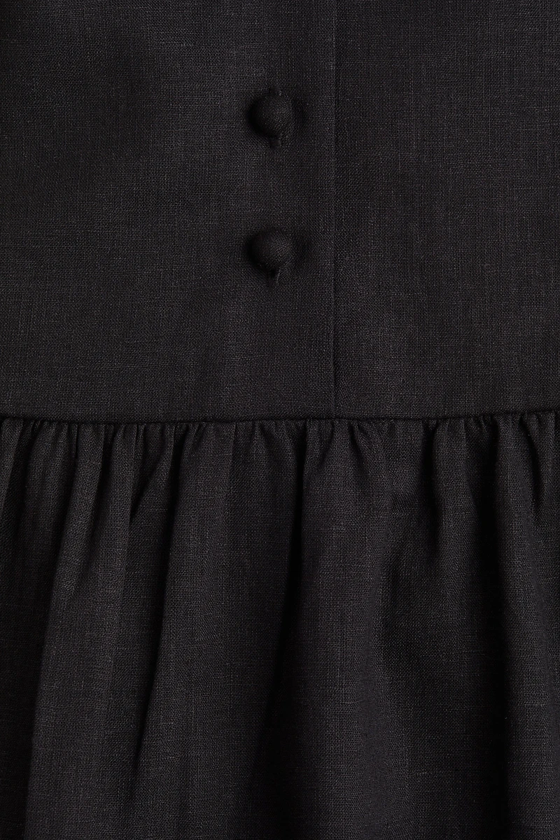 Linen-Blend Dress