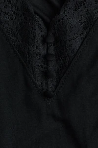 Lace-Trimmed Viscose-Blend Nightgown