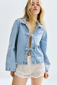 Veste à nouer en denim