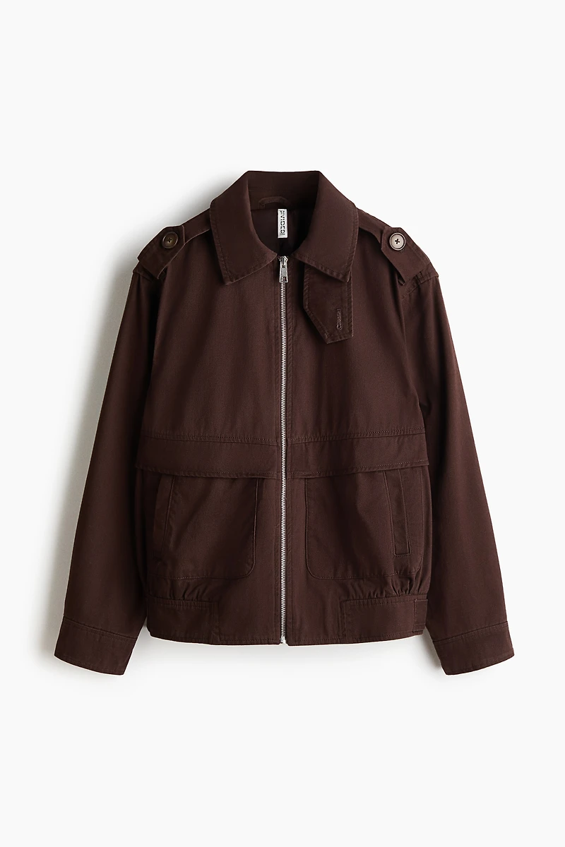 Twill Jacket with Collar