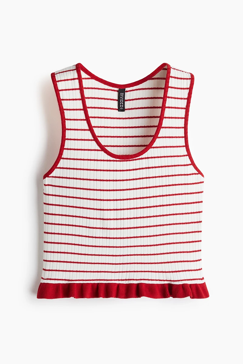 Ruffle-Trimmed Tank Top