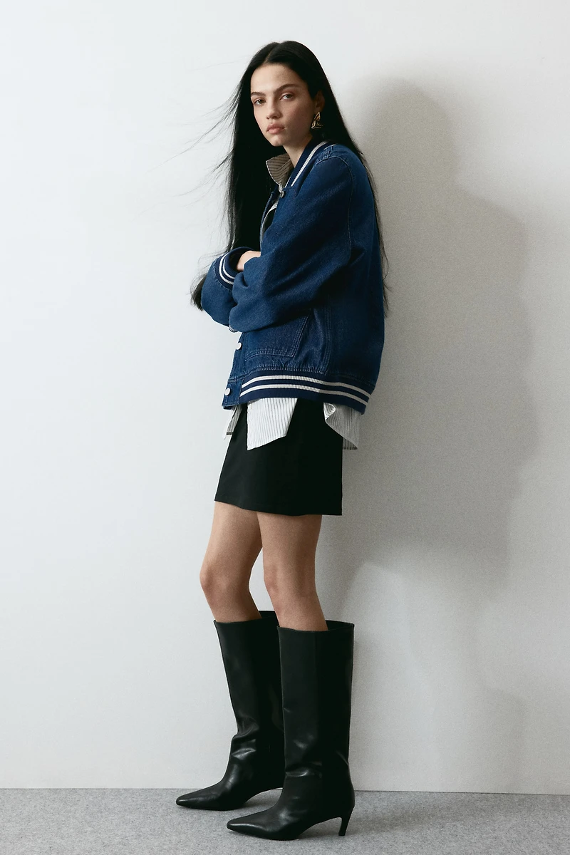 Denim Baseball Jacket