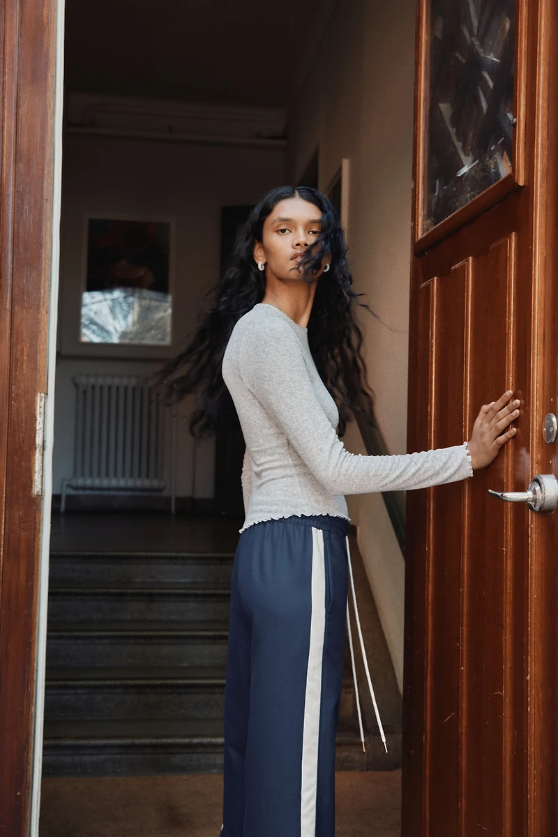 Pointelle Jersey Top