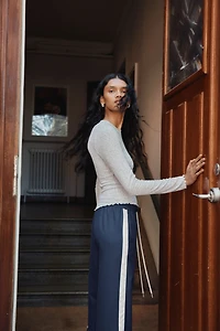 Pointelle Jersey Top