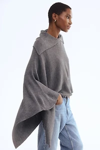 Rib-Knit Cape