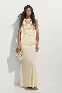 Draped Maxi Skirt