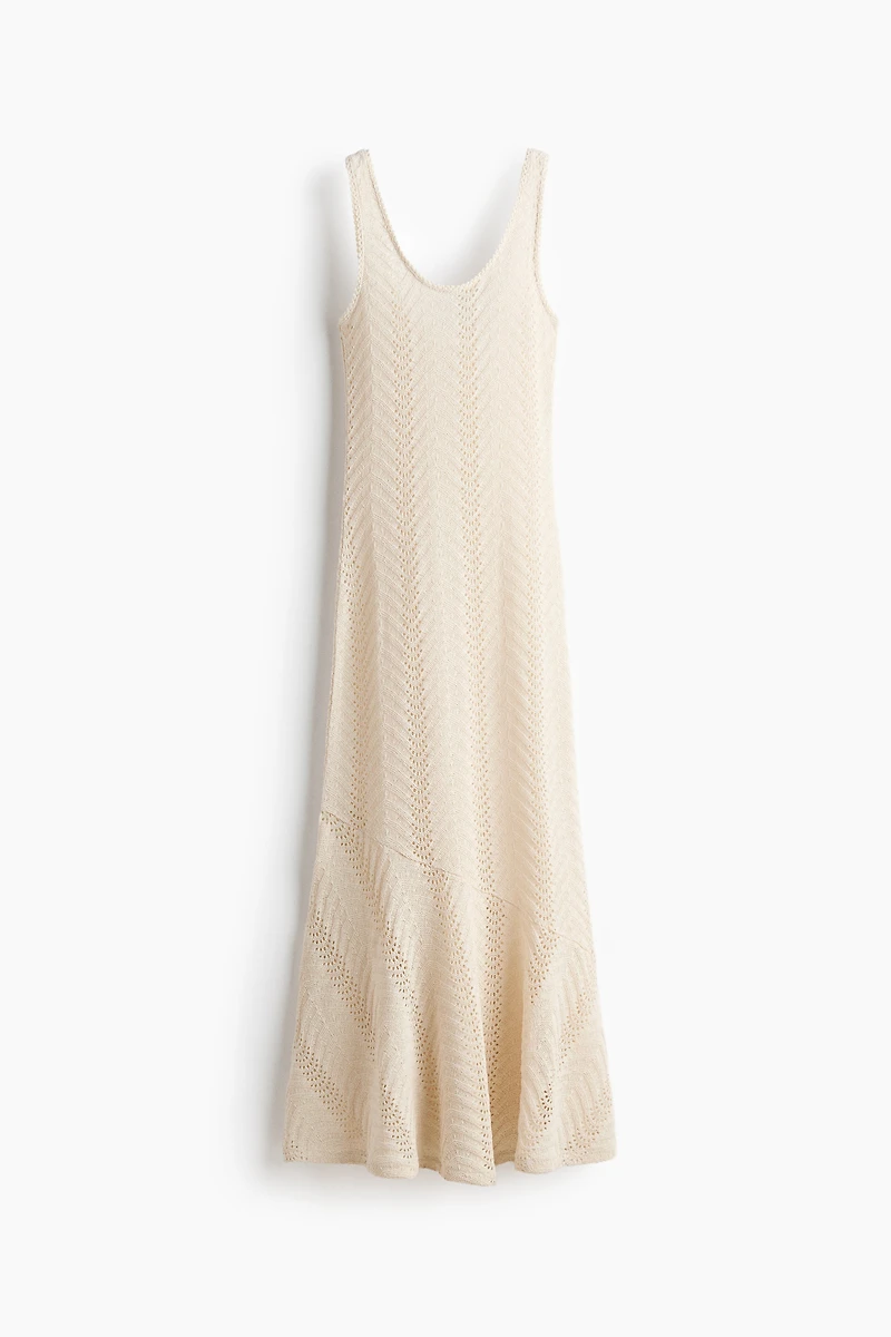 Robe midi d'aspect crochet