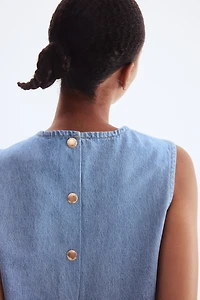 Robe droite en denim