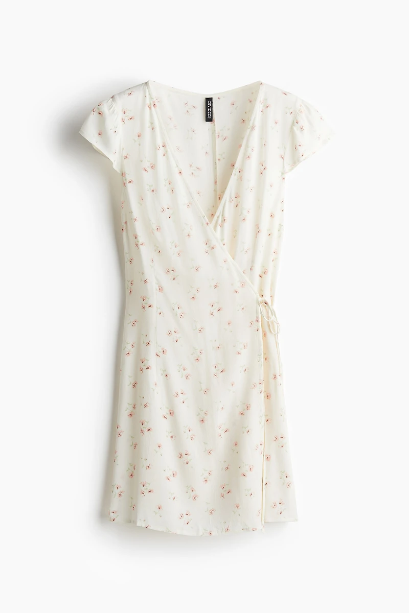 Crêpe Wrap-Front Dress