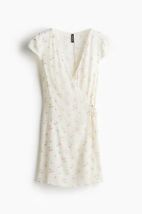 Crêpe Wrap-Front Dress