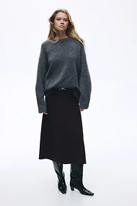 Belt-Detail Midi Skirt