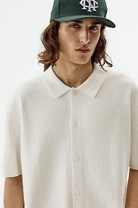 Chemise classique en tricot texturé