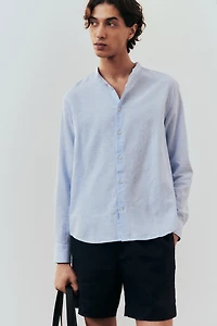 Regular-Fit Linen-Blend Shirt