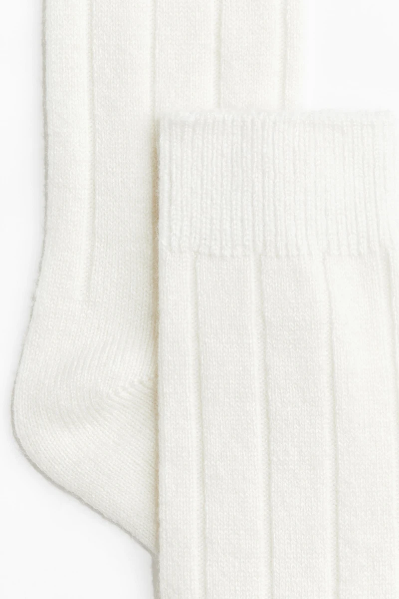Rib-Knit Socks
