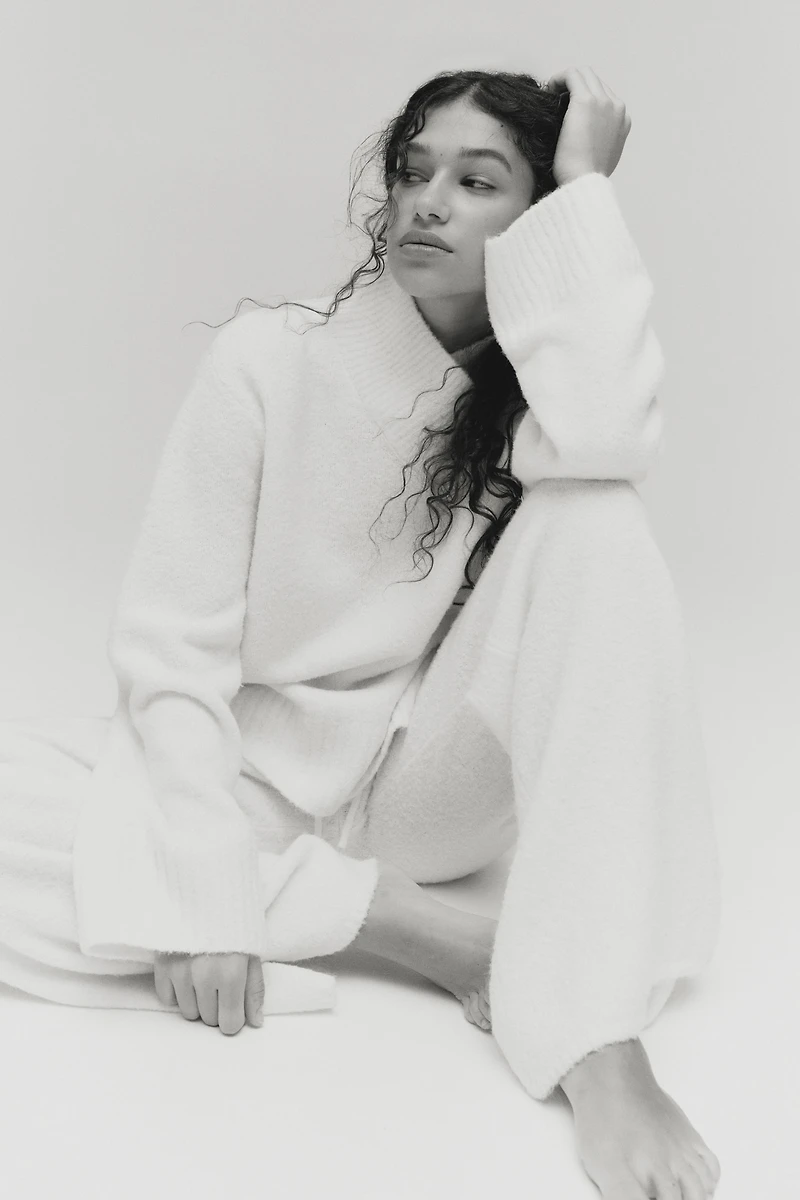 Pantalon en laine mélangée