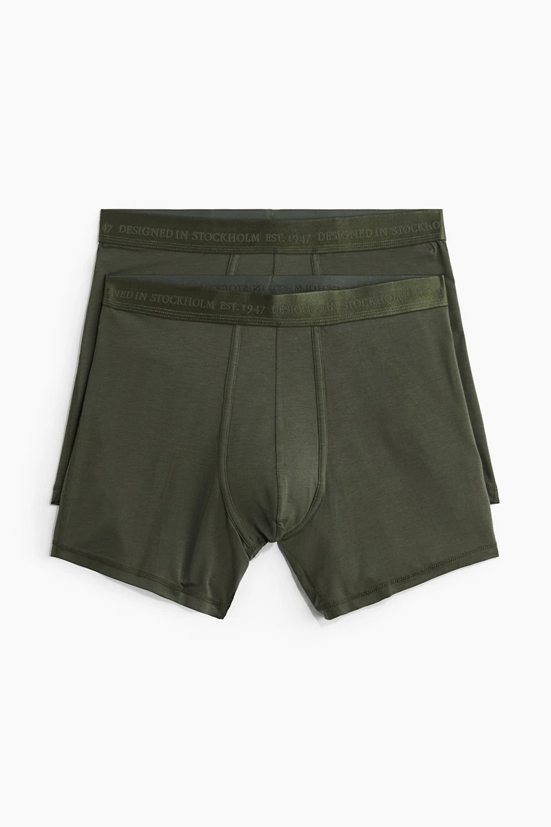 2-Pack Mid-Length Boxer Briefs with Lycra®