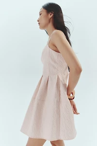 Jacquard-Weave Strappy Dress