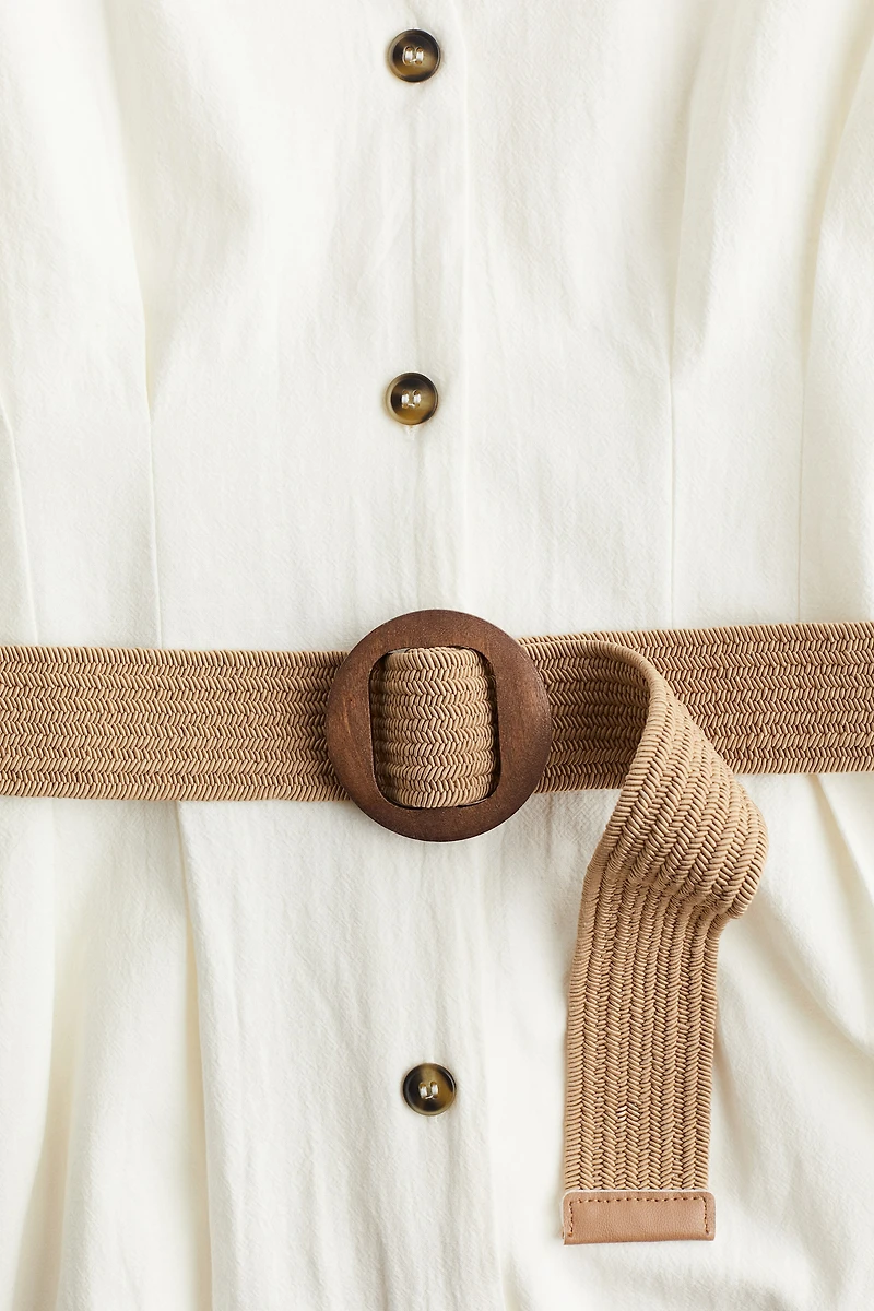 Robe chemisier avec ceinture
