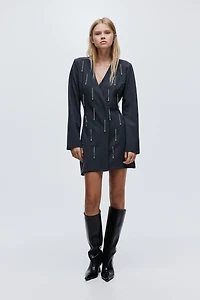 Rhinestone-Embellished Dress