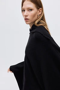 Rib-Knit Cape