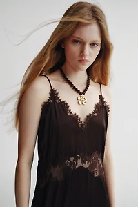 Beaded Necklace with Pendant