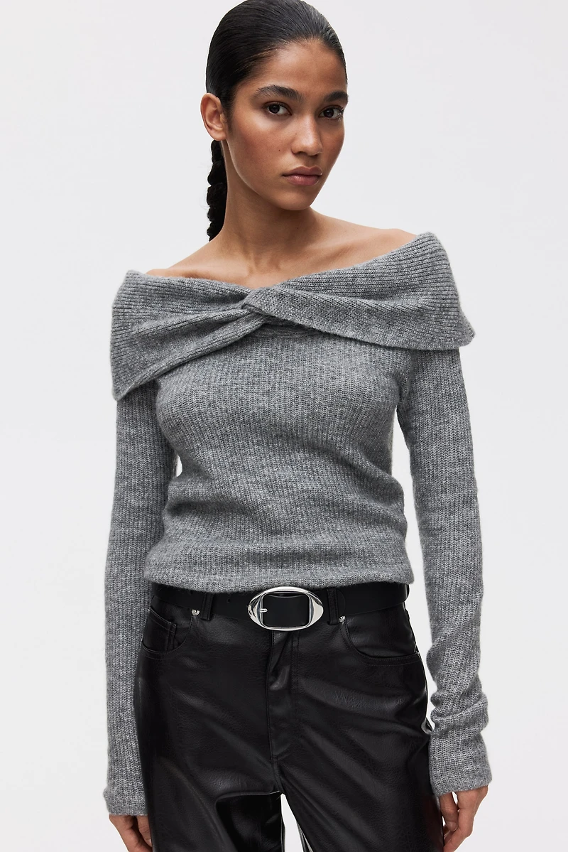 Off-the-Shoulder Sweater