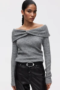 Off-the-Shoulder Sweater