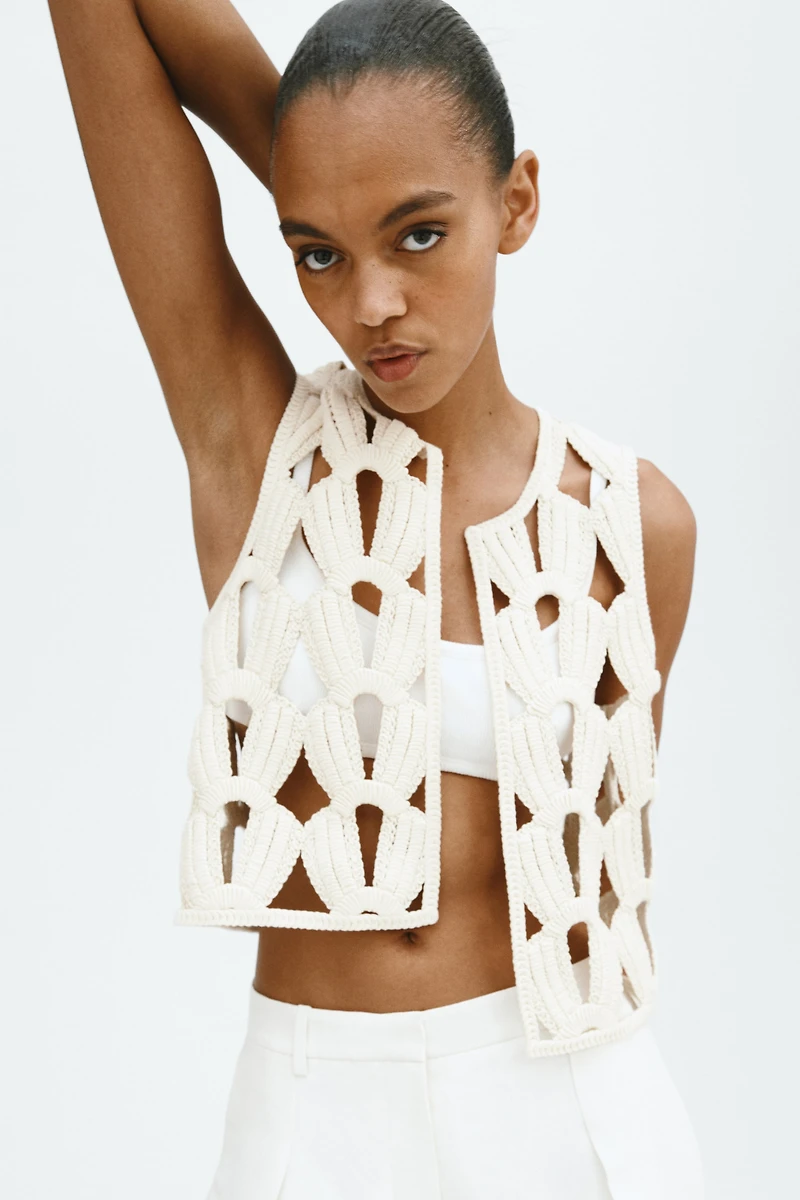 Crochet-Look Vest