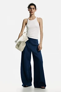 Wide-Leg Dress Pants
