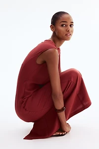 Defined-Waist Sleeveless Dress