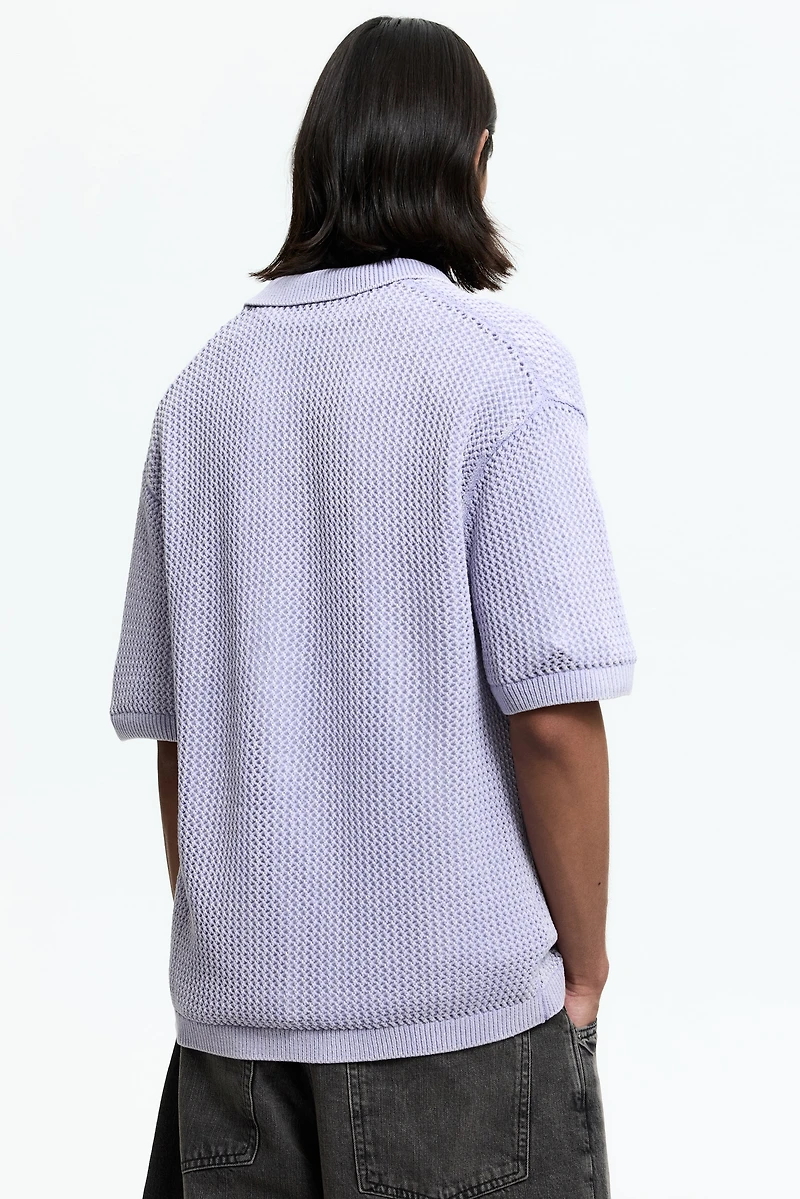 Relaxed-Fit Open-Knit Shirt