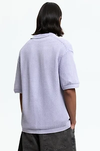 Relaxed-Fit Open-Knit Shirt