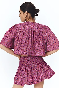 Blouse courte en coton