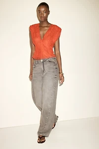 V-Neck Lace Top