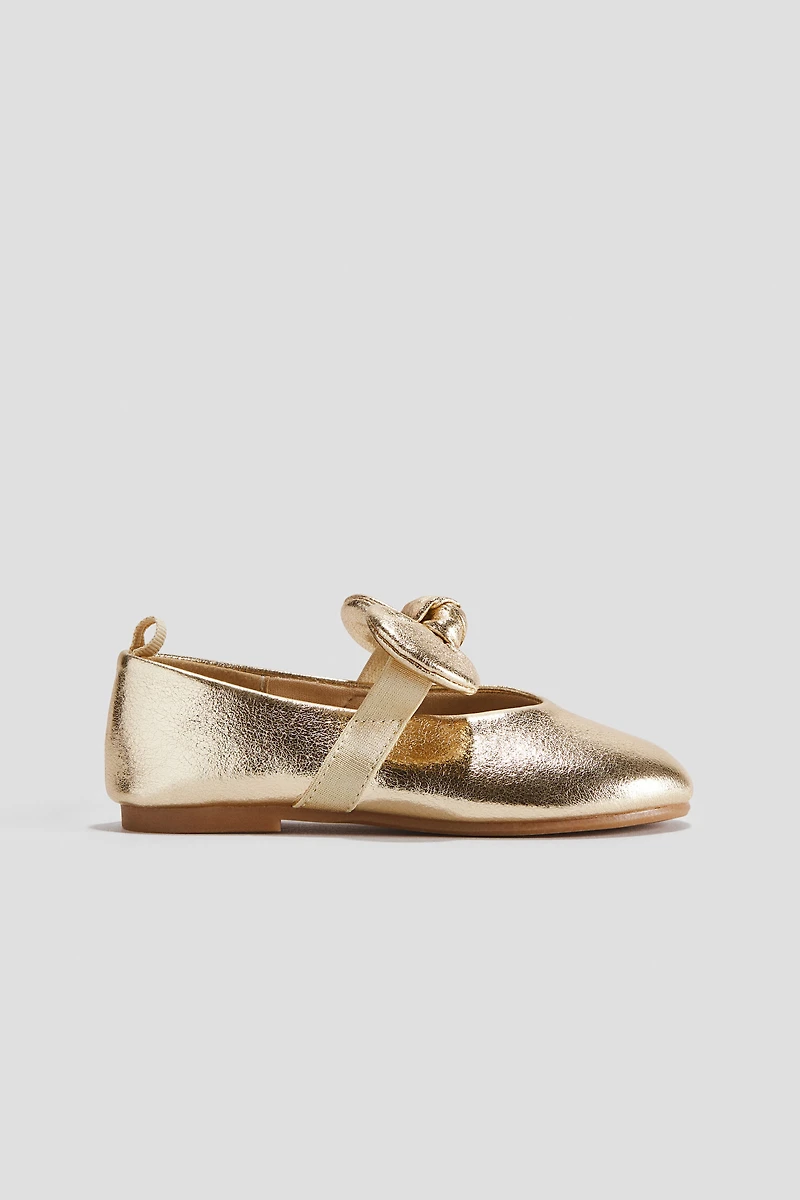 Bow-Detail Ballet Flats