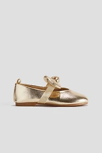 Bow-Detail Ballet Flats