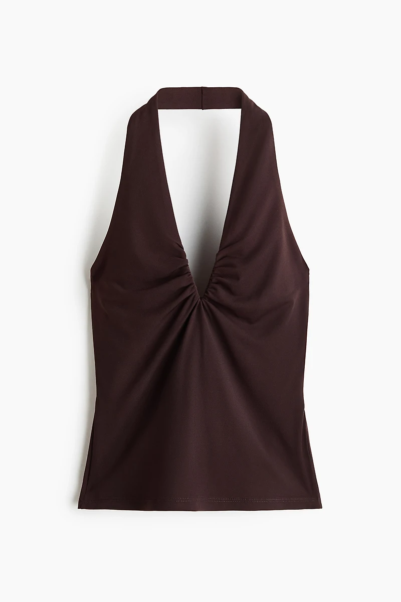 V-Neck Halterneck Top