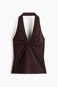 V-Neck Halterneck Top