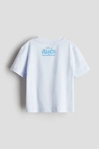 Cotton T-Shirt with Printed Motif