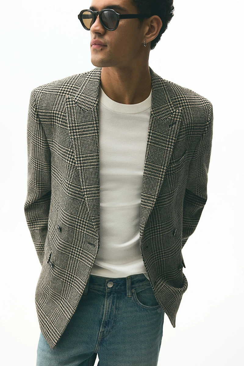 Veste décontractée en laine mélangée