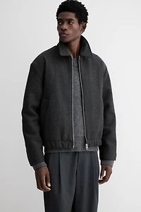 Regular-Fit Felted Shacket