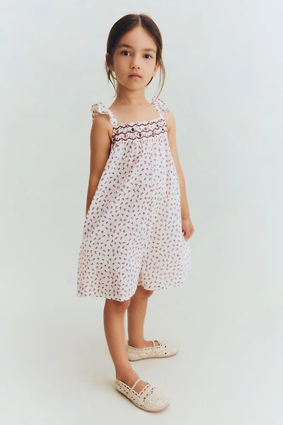 Floral-Print Cotton Romper Suit