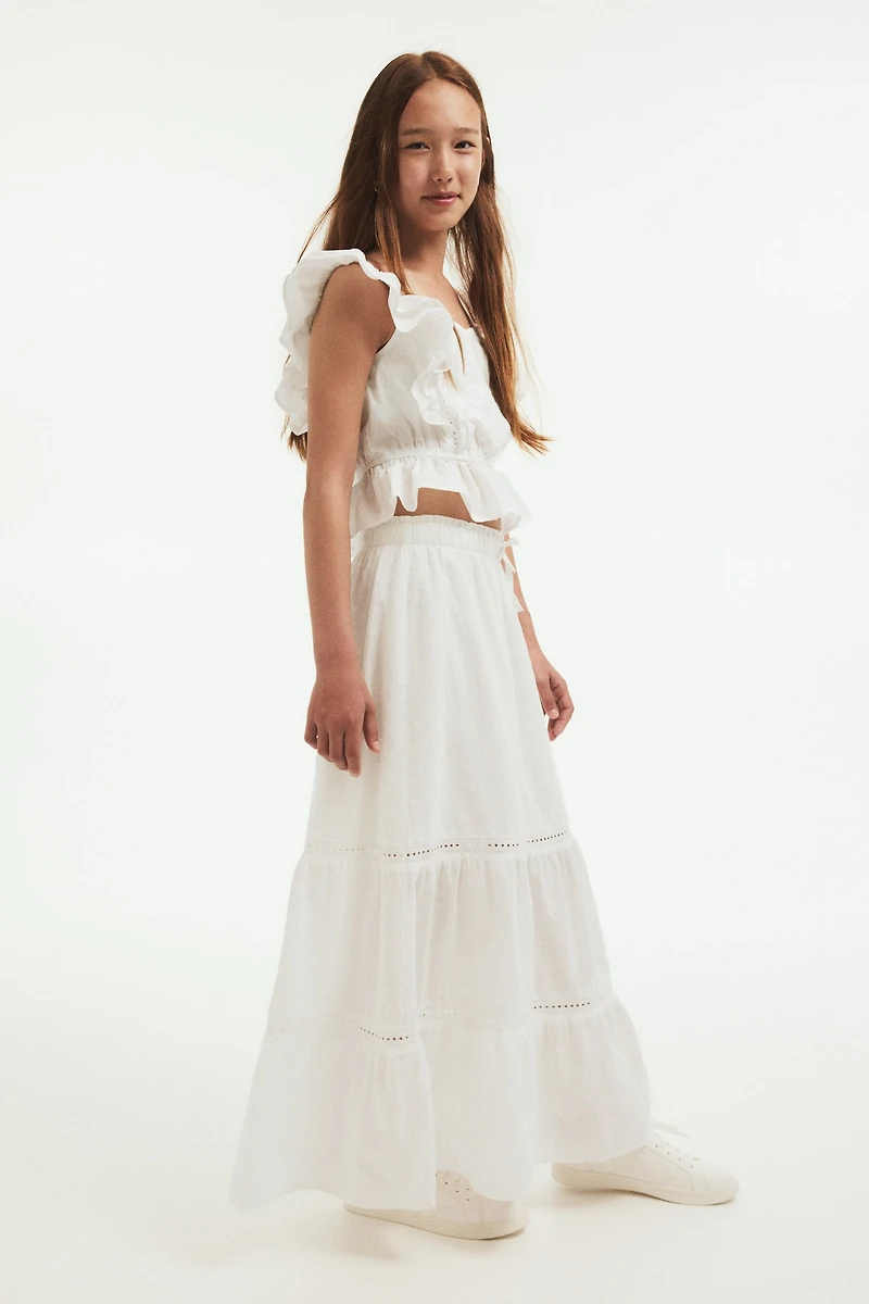 Tiered Cotton Skirt