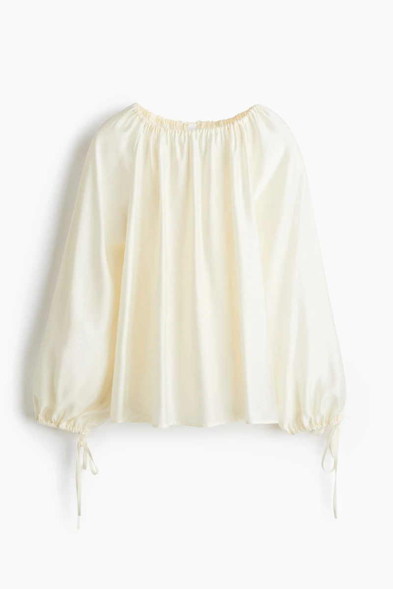 Drawstring-Detail Blouse