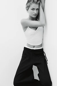 Waffled Drawstring Pants